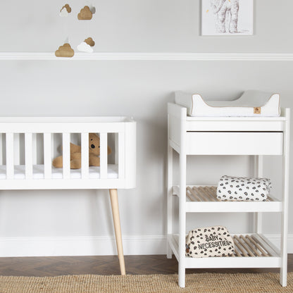 Troll Retro Crib - White/Natural