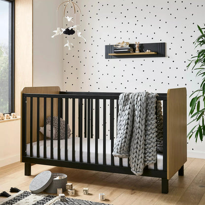 Rafi 2 Piece Nursery Furniture Set - Oak & Black