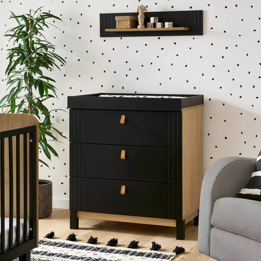 Rafi Dresser Changer - Oak & Black