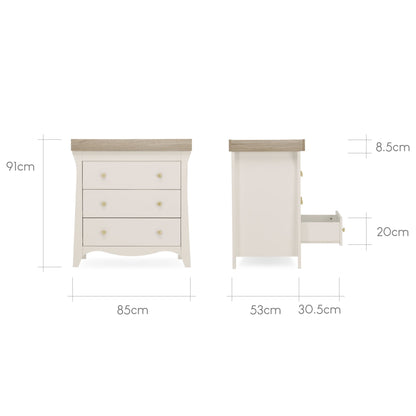 Clara 2 Piece Nursery Furniture Set - Cashmere & Ash