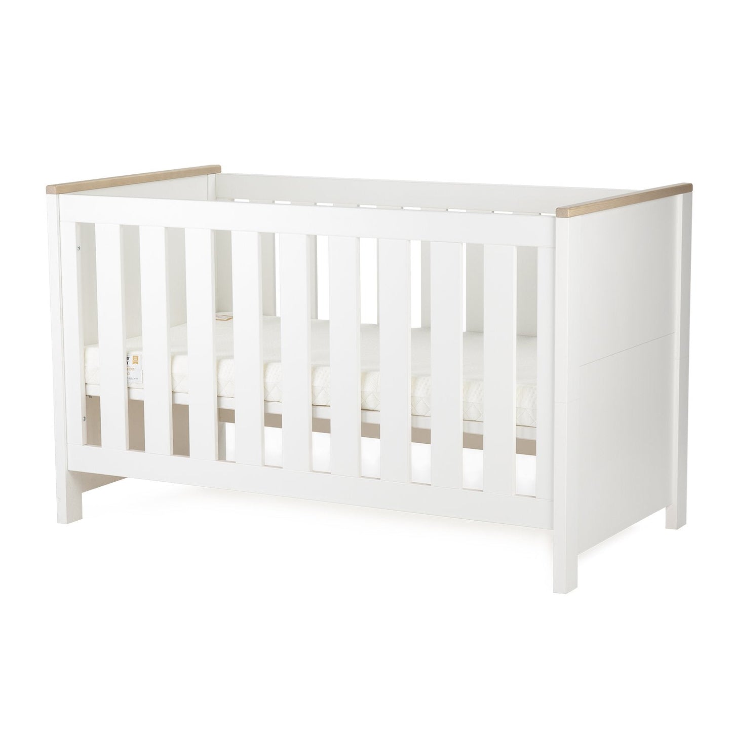 Luna Cot Bed - White & Oak