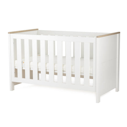 Luna Cot Bed - White & Oak