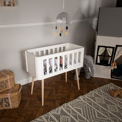 Troll Retro Crib - White/Natural
