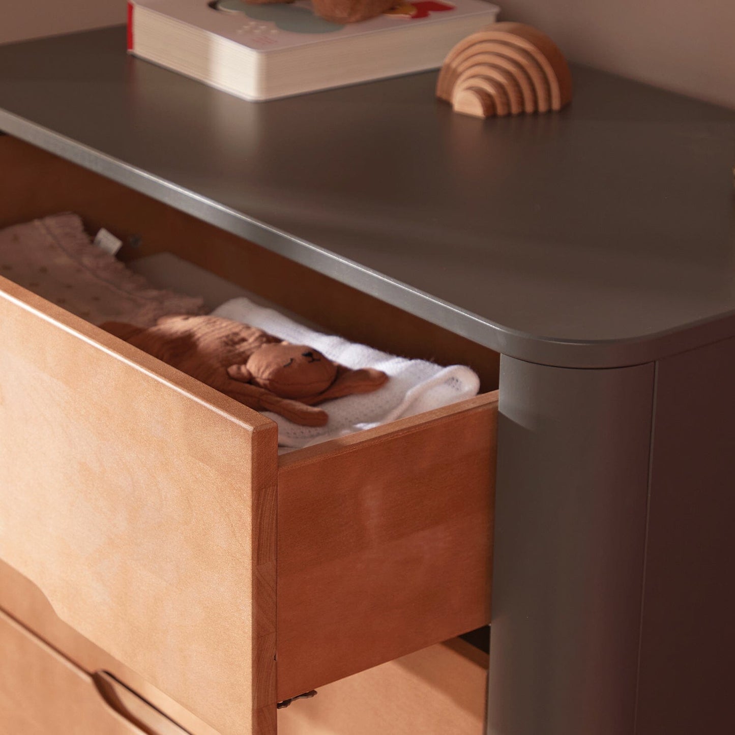 Troll Torsten Dresser & Changing Top - Grey/Teak