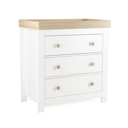 Luna 2 Piece Nursery Furniture Set - White & Oak